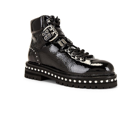 Lola Cruz Shoes - Lola Cruz Patent Moto boot